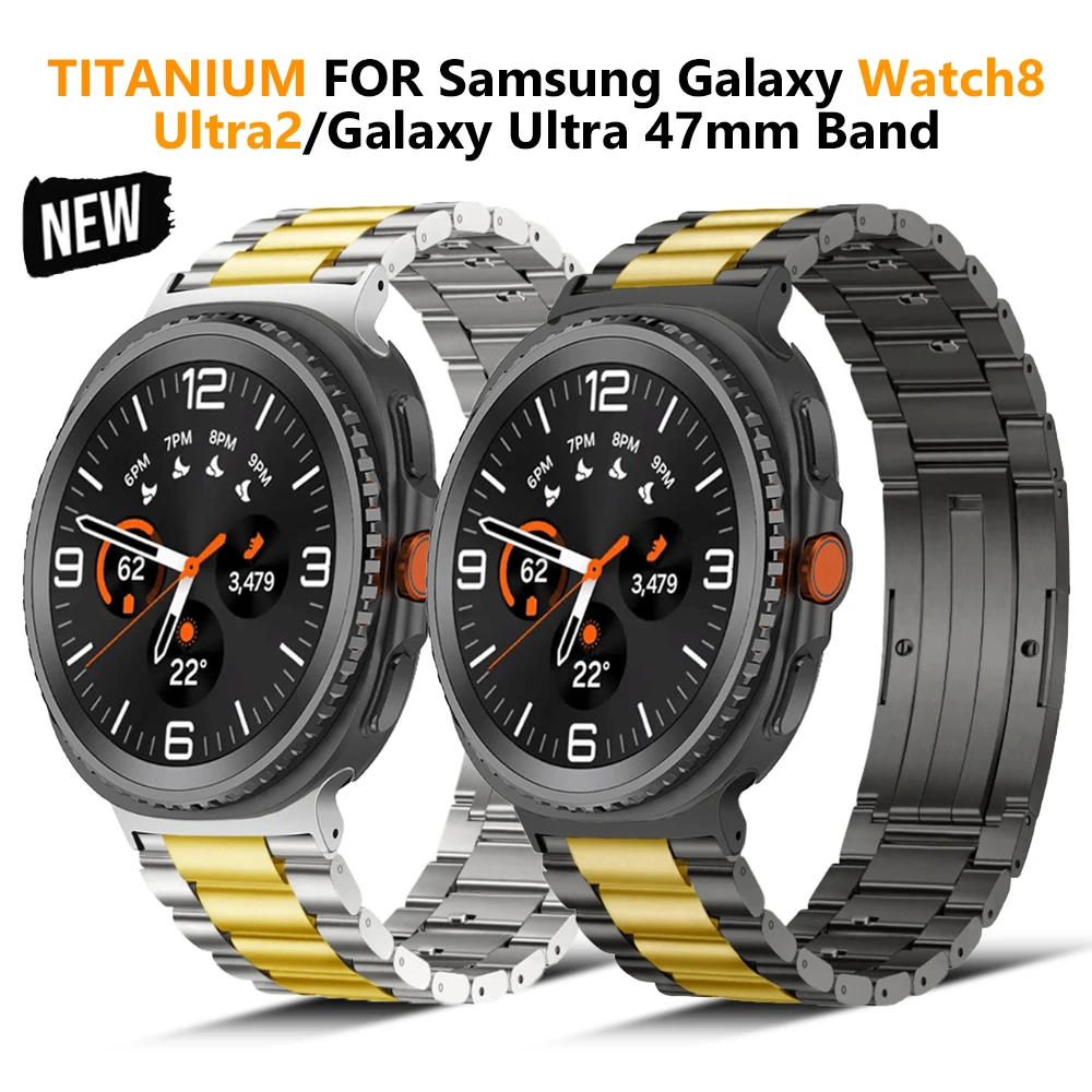 

Титановый браслет для Samsung Galaxy Watch 8 Classic 46 мм для Watch 8 44/40 мм Quick Fit Band для Samsung Ultra 2025 47 мм Correa