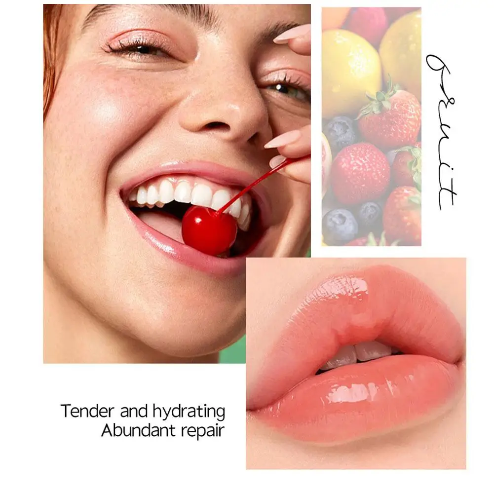 Fruity Lip Oil Jelly Lip Oil Moisturizing Lip Balm Lines Base Lip Fading Gloss Oil Lip Lip Moisturizing Fruity L9R8