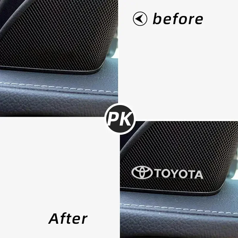 ملصق ستيريو شارة تزيين صوت السيارة لسيارة تويوتا شر كورولا كامري rav4 يارس هايلكس بريوس أفينسيس أوريس برادو فيرسو فورتشنر
