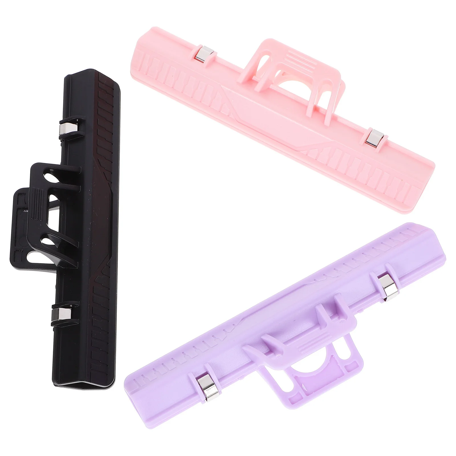 

3 Pcs Book Accessories Plastic Paper Clips Multicolor Professional Holder Page Piano