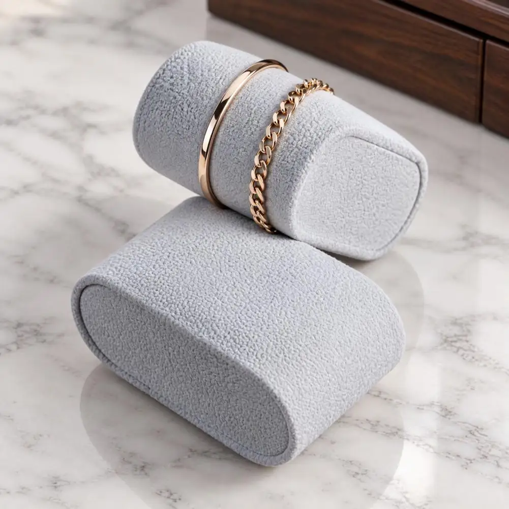 Velvet Watch Pillow Jewelry Organizer Stackable Tray Modular Insert Vanity Countertop Collector Display