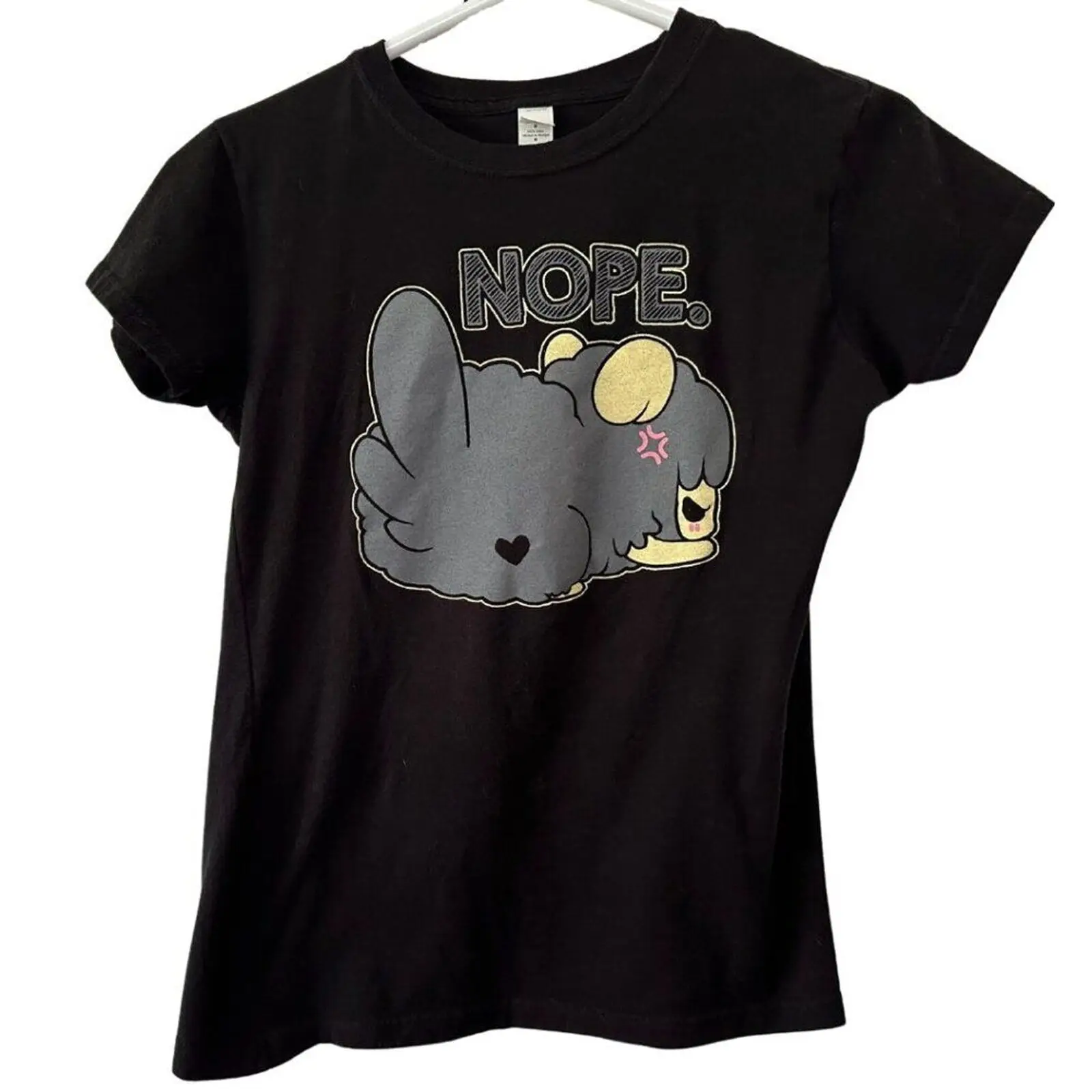 Sad Alpaca Nope Graphic T-Shirt | Size M Tasty Peach Studios Babydoll Kawaii Tee