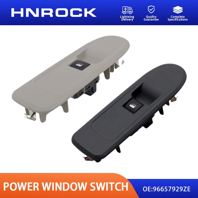 NEW HNROCK 96657929ZE Glass Lift Switch for Peugeot 408 Car Accessories with Panel, Black and White