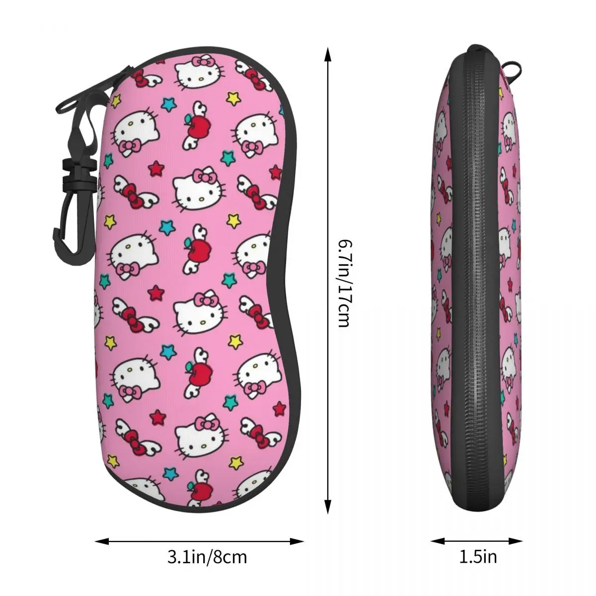 Pink Hello Kitty Cartoon Glasses Case Printing Eyewear Box Print Eyeglasses Box