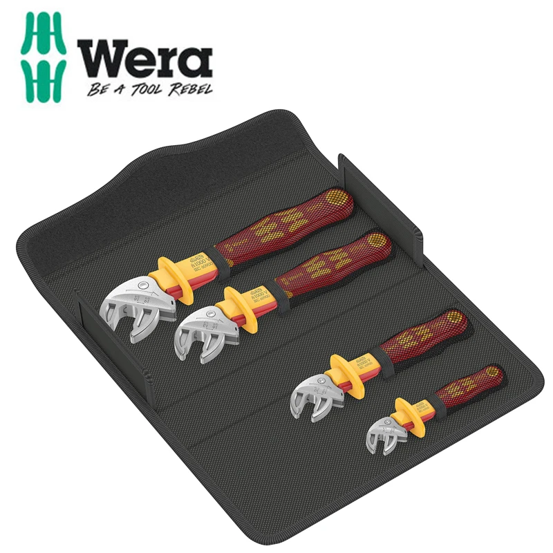 Wera 05020170001 Joker VDE Set 1 Self-Adjusting Open Ring Spanner 7-19 mm 1/4