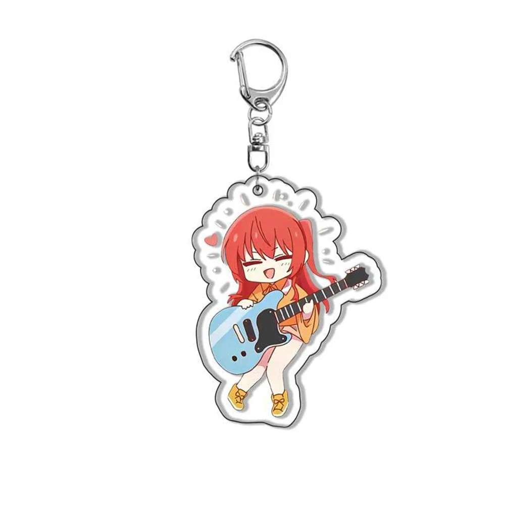 9PCS Charm Anime Bocchi the Rock Acrylic Keychain Model Cosplay Characters Ornament Accessories Goods Collection Gifts