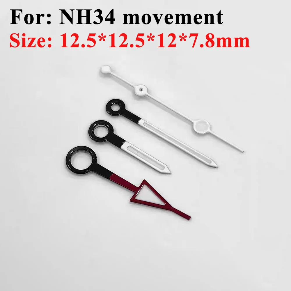 Watch Accessories Watch Hands with Luminous Effect GMT 4-Pin Watch Repair Parts Watch Pointers