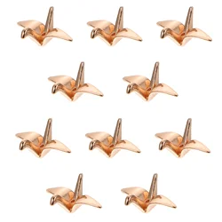 10 pcs Hairpins Charms Copper Thousand Cranes Decorative Materials Diy Craft Accessories Jewelry Components Beads Hair Clip