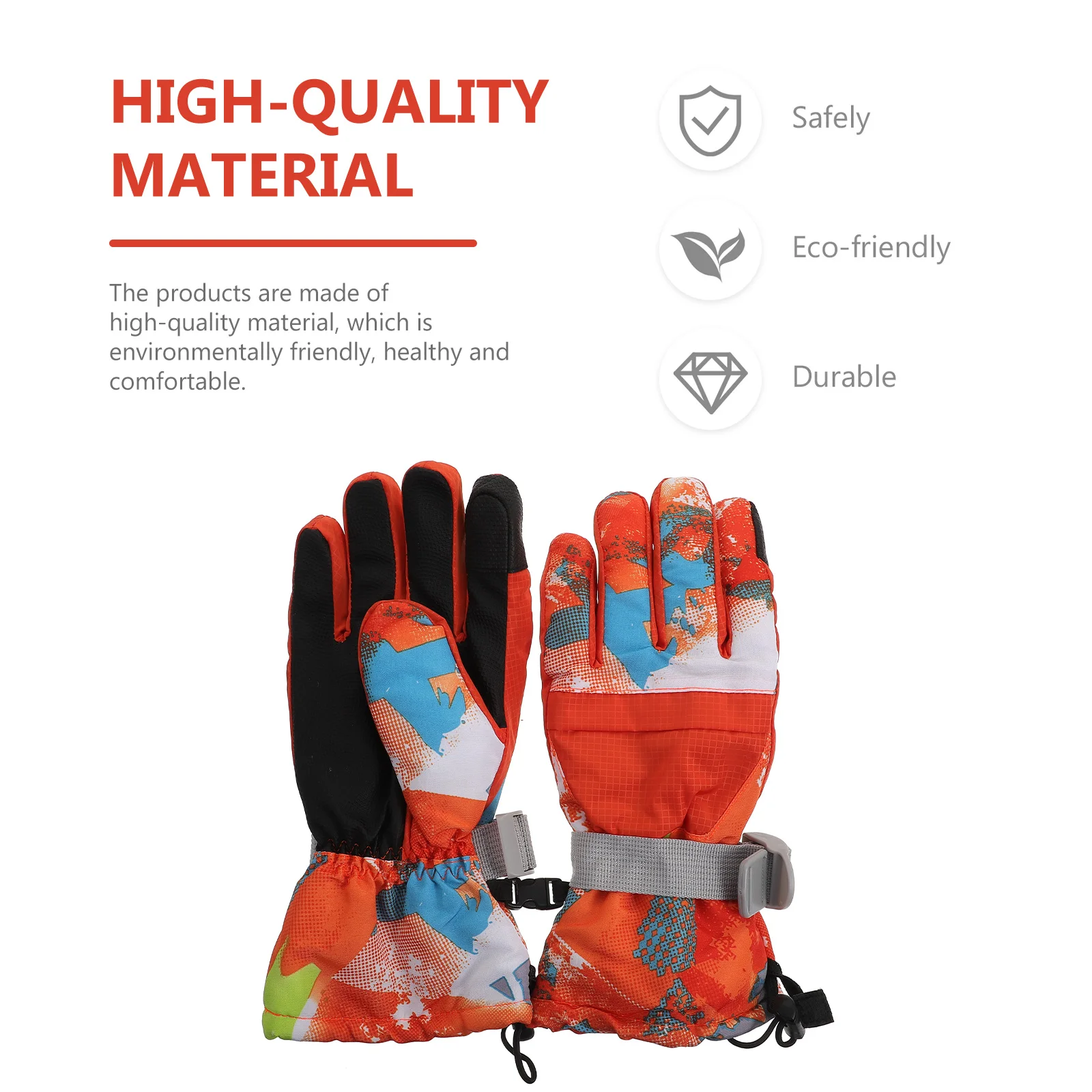 

1 пара ветрозащитных зимних лыжных перчаток, утепленные теплые перчатки для рук для улицы, легкие, удобные, защита от холода