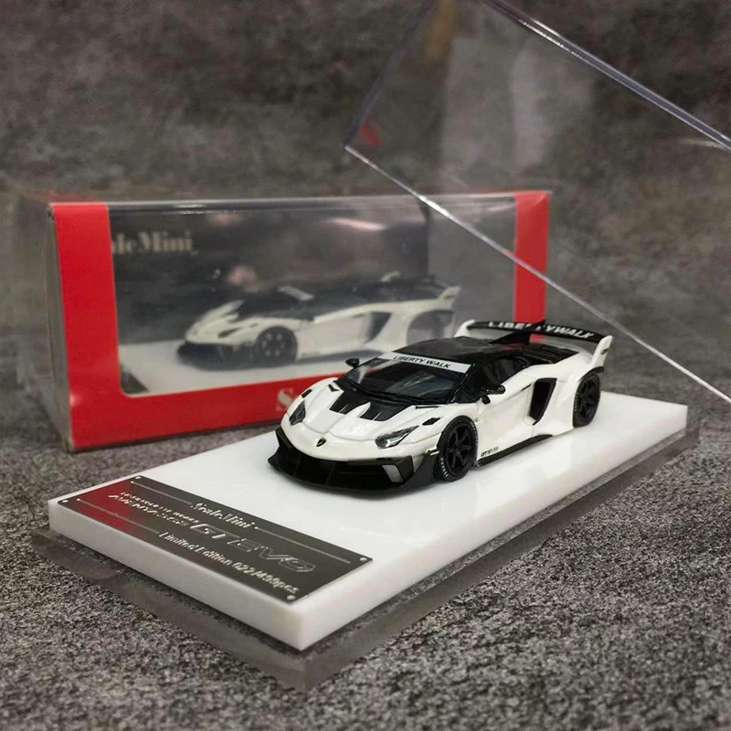 

ScaleMini 1:64 Model Car GT EVO Wide Body Resin Sport Vehicle Collection - White