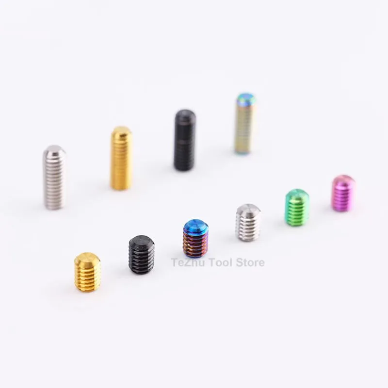 1pcs Titanium Alloy Top Wire M6 * 8/10/12/16mm Inner Plum Flat End Top Wire Modification And Repair For Riding Bikes