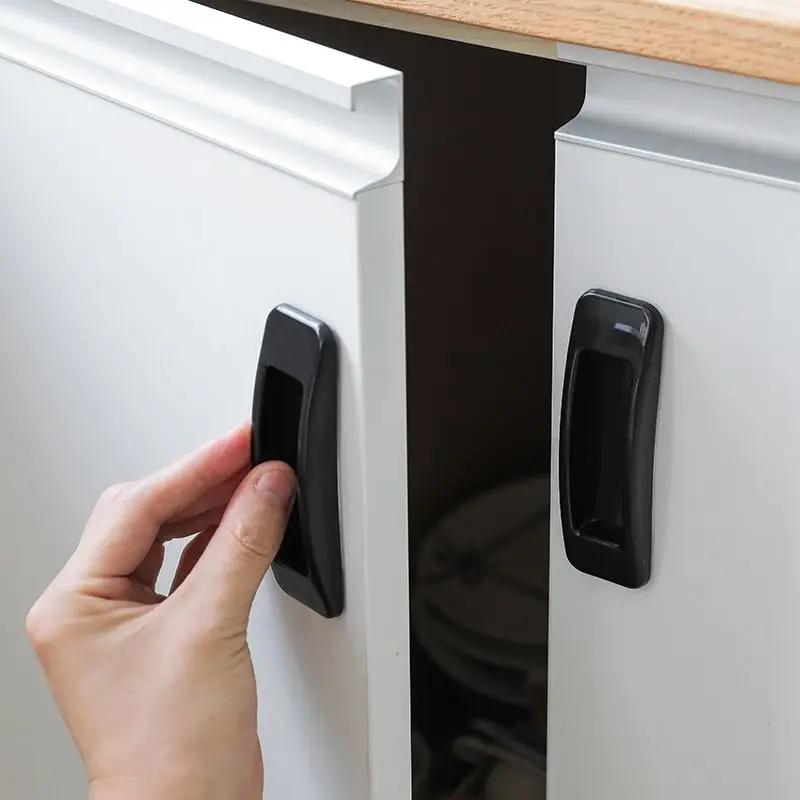 2pcs Self-adhesive Instant Cabinet Handle Pull Drawer Pull Assistant, with Adhesive Sliding Door Handle