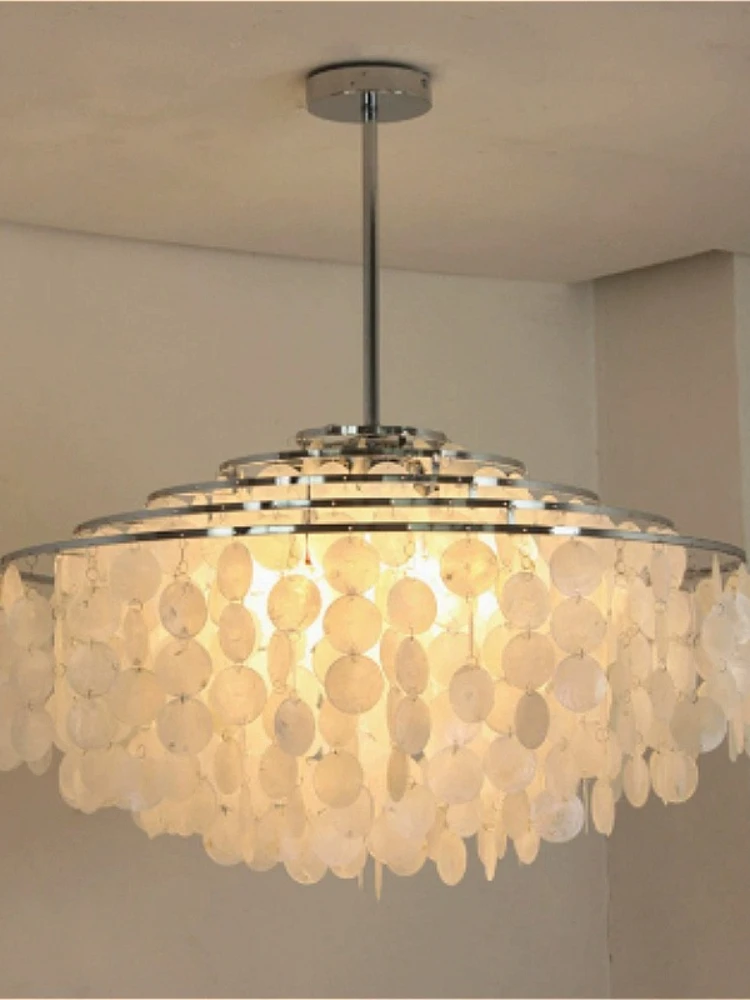 Italienisches Design Creme-farbene LED-Pendelleuchten Kreative Modische Kronleuchter Lampen Wohndekor Schlafzimmer Restaurant Café Balkon Lüster