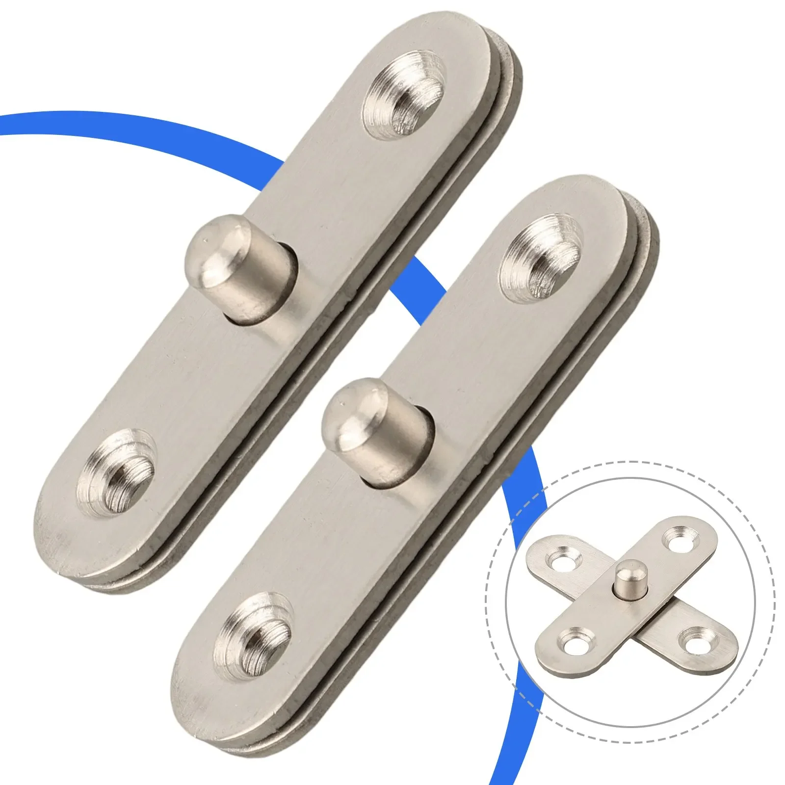 Hinge Rotating Home Internal Door Wooden Door 360 Degree Accessories Door Hardware Pivot Repair Rotary Set Stainless Steel Tone