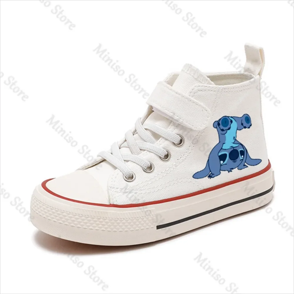 Lilo Stitch Girl Kid Boys Kid Canvas Shoes Casual Cartoon Fashion High-Top Sport comfort Shoes Children Print Boys Tennis Shoes