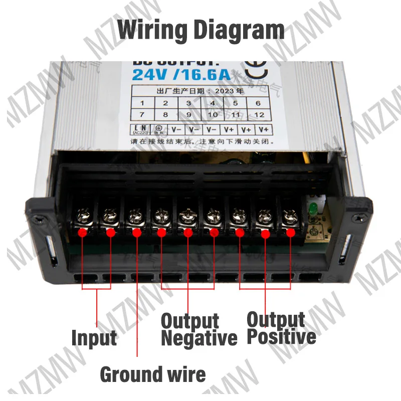 60W 120W 200W 400W deszczoodporny zasilacz AC /DC 12V 24V na zewnątrz SMPS transformator LED oświetlenie dziedziniec reklamowy