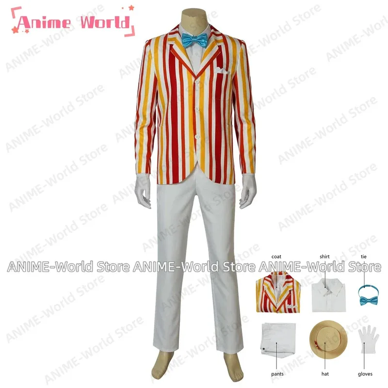 

lili 123Movie Mary Cosplay Men's Costume Poppins Halloween Bert Jacket Pants Shirt Suit Stage Performance Party Uniform
