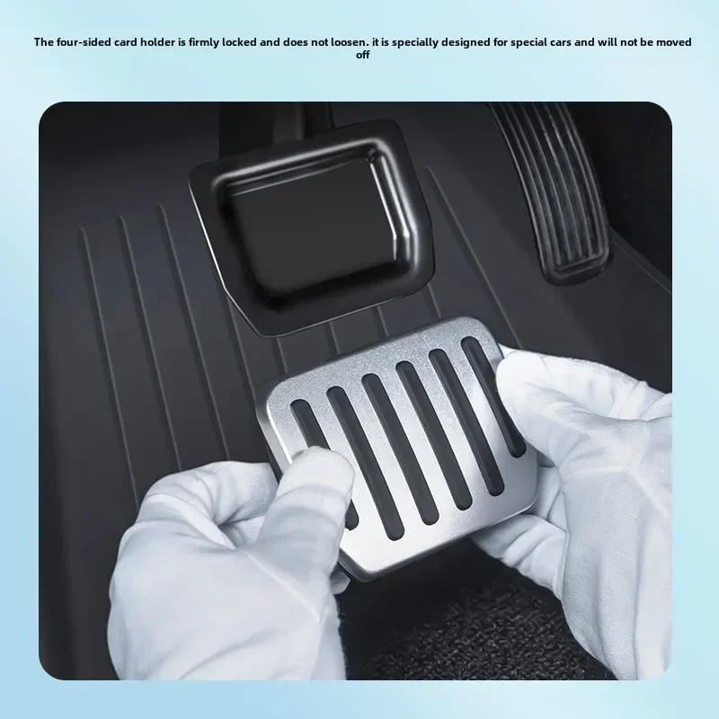 ل تسلا نموذج 3 نموذج Y 2021 ~ 2023 سيارة القدم الدواسات غطاء مسرع بدواسات الفرامل عدة عدم الانزلاق حماية حصيرة الملحقات الداخلية