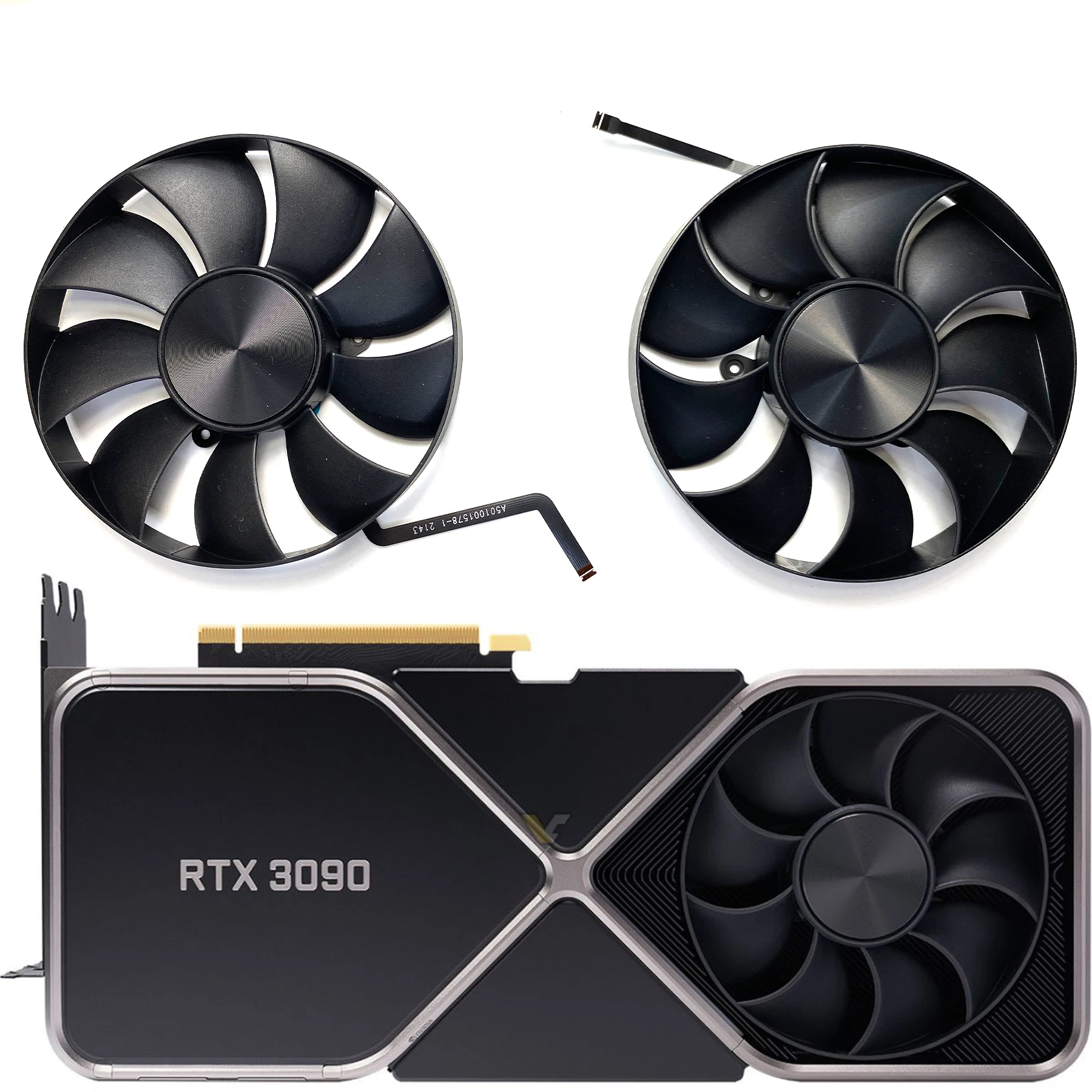 New For NVIDIA GeForce RTX3090 3090ti FE Graphics Card Replacement Fan DAPA1115B2UP001 AFB1112HD-00