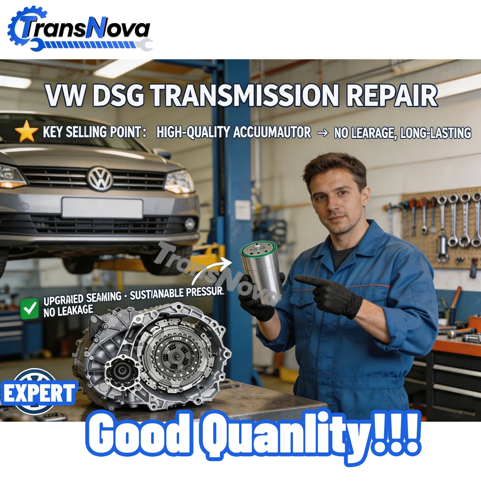 TransNova DSG 7 DQ200 0AM Accumulator Transmission Valve Body Mechatronic Repair Kit 0AM927769D For VW Golf 7 Audi A3 Q3 SKODA