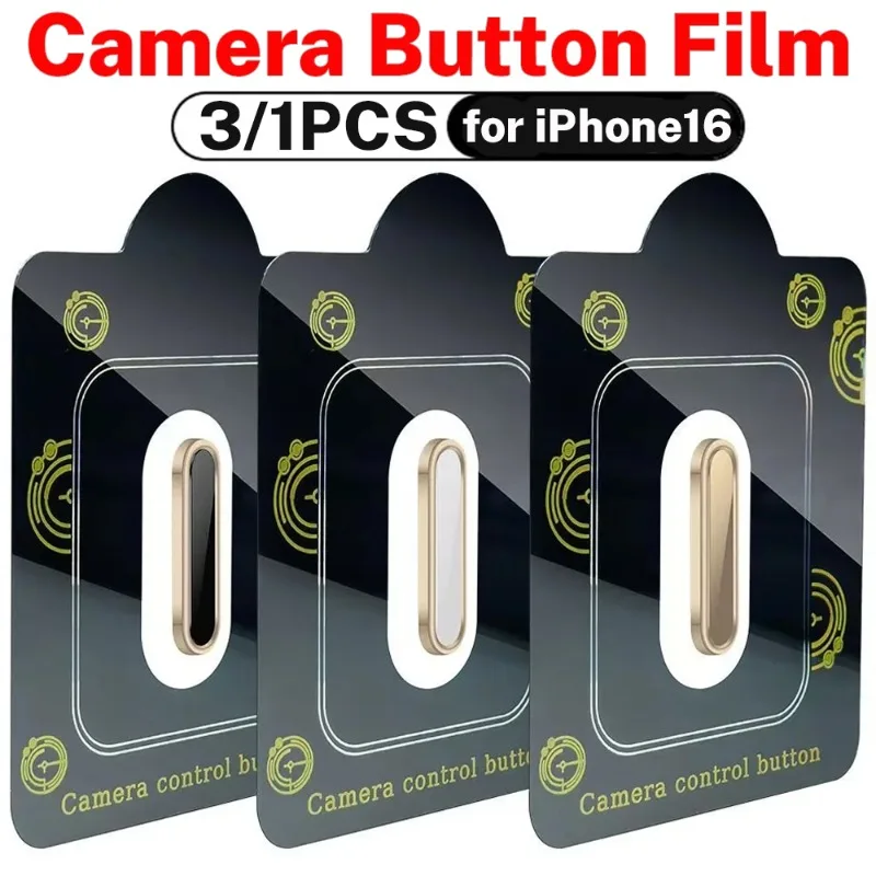 Phone Side Camera Button Film Metal Protector Sticker for iPhone 16 16Plus 16Pro MAX Control Button Aluminium Alloy Stickers