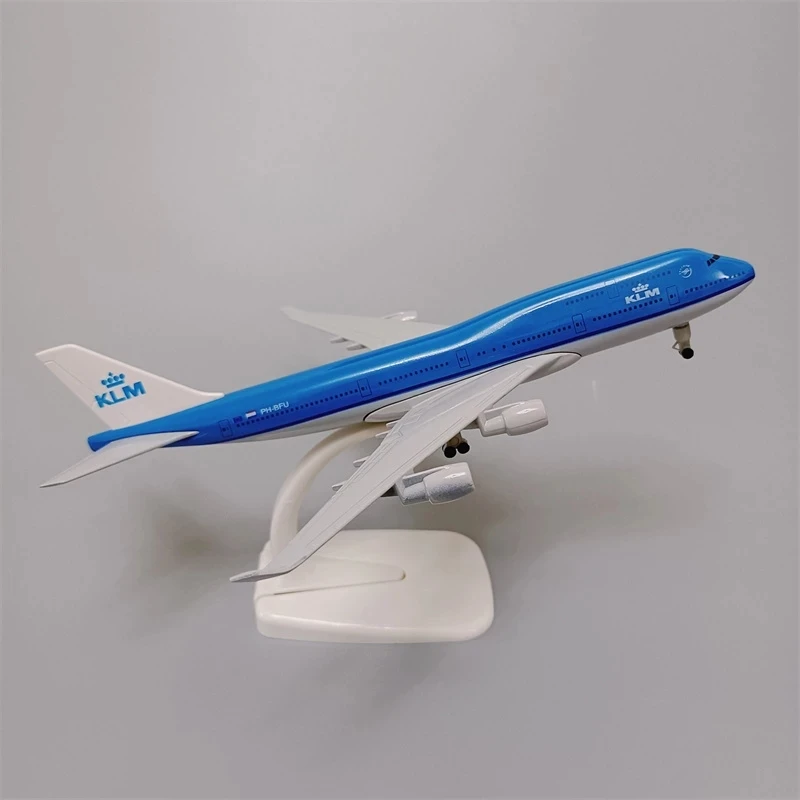 20cm Netherlands KLM B747 Airlines Model Airplane Boeing 747 Airways Metal Alloy Plane Model Aircraft w Wheels Landing Gears