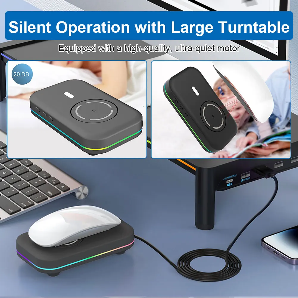 Undetectable Mouse Mover Jiggler ON/Off Switch Mouse Moving Device No Software Required/Driver-Free Keeping PC Active and Secure