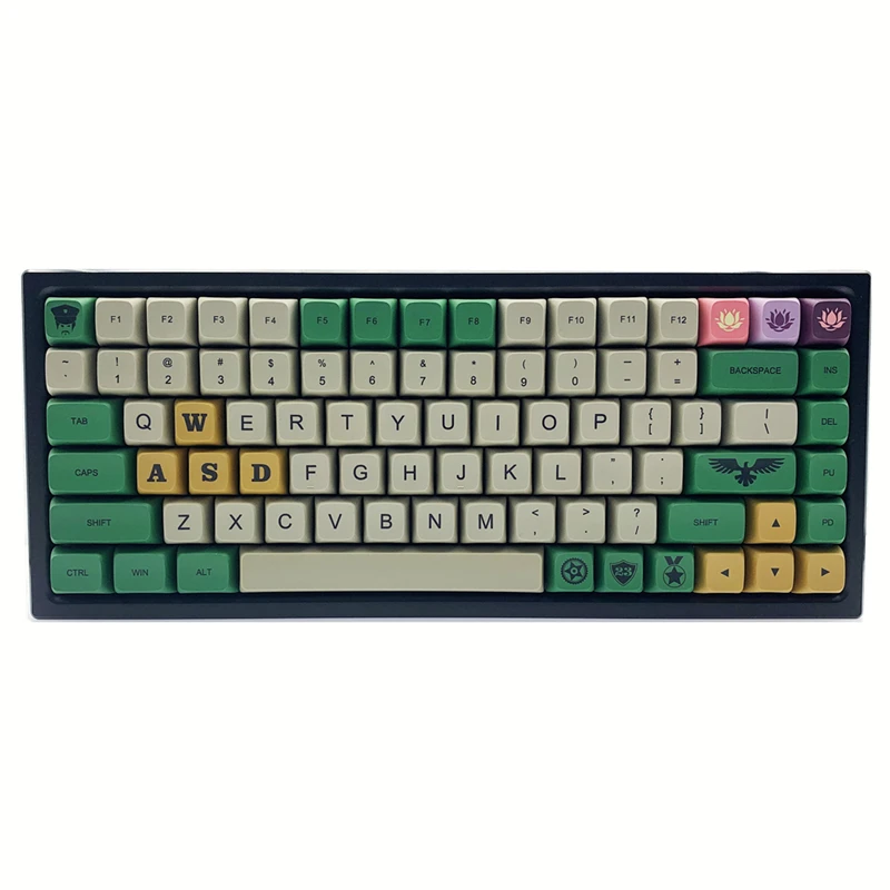 XDAV2 Assault Theme GMK Ball Cap Height Five-Sided Sublimation Mechanical Keyboard PBT Keycap Small Full Set Boxed
