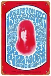Plaque Tin Sign Grace Slick And The Great Society 13Th Floor Elevators Vintage Metal Tin signs Cafes Bars Pubs Shop Wall De sign