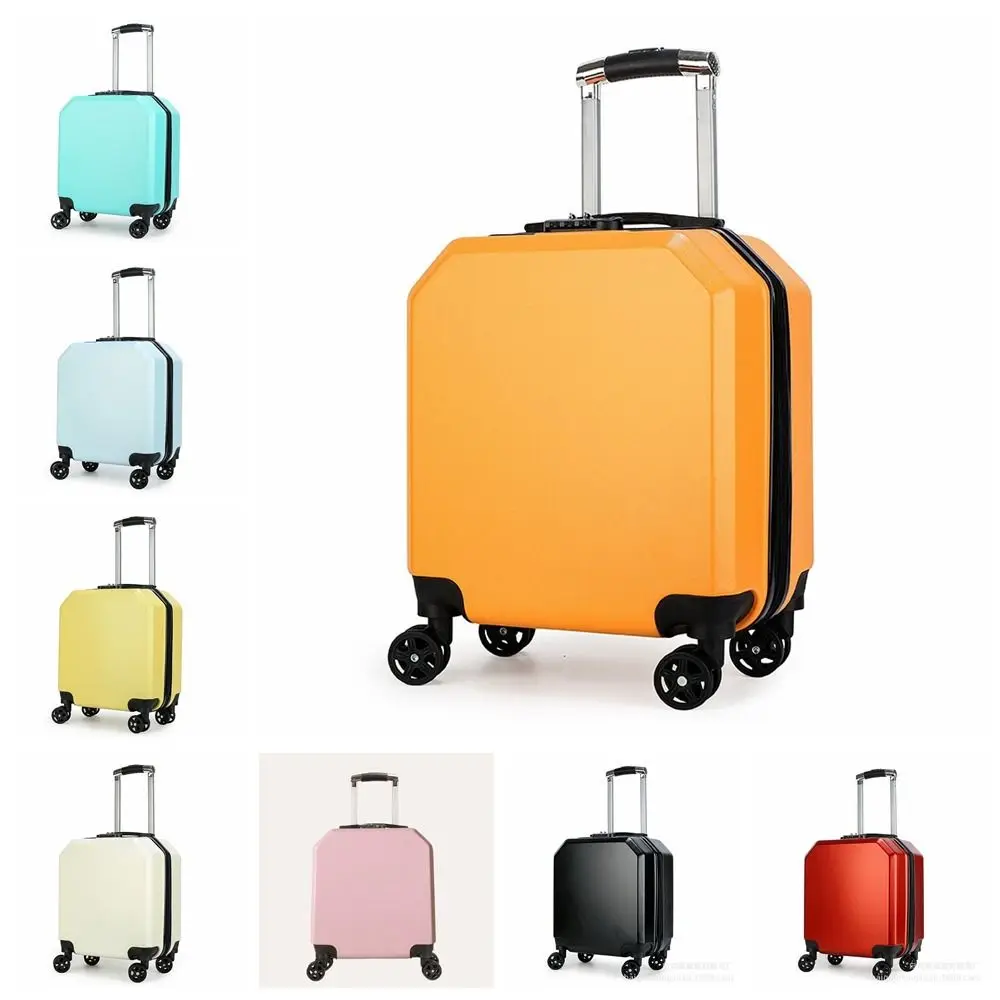 Draagbare Met Wachtwoord Lock Kids Bagage Abs Wheel 18 Inch Koffer Vierkante Solid Kinderen Trolley Case Student