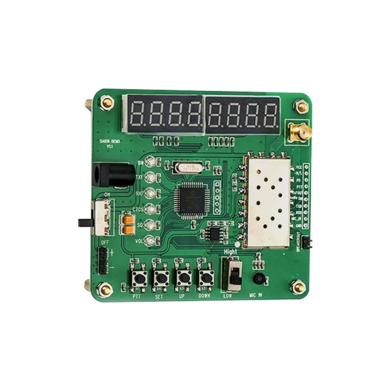 Intercom Module DEMO Board Kit ( UHF | VHF Walkie Talkie Module SA818S + Speakers + Straight Rod Antennas)