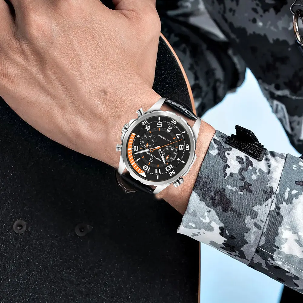 PAGANI DESIGN جديد 1811 ساعة رجالي 44 مللي متر كوارتز ساعة اليد متعددة الوظائف كرونوغراف العلامة التجارية الأعلى VK64 ساعات مقاومة للماء للرجال