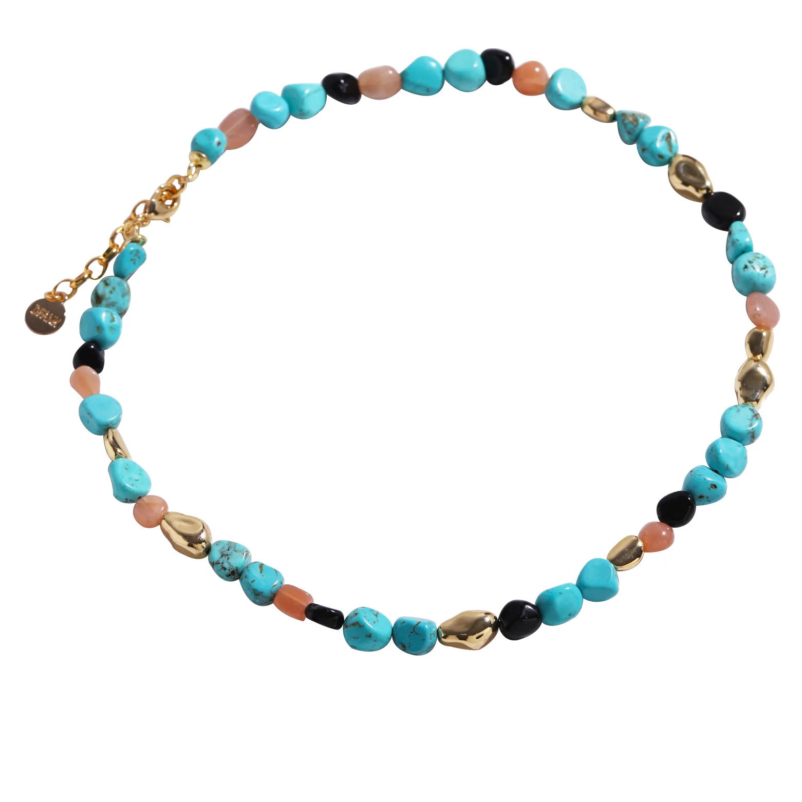 

Simple new natural stone beaded necklace for women fashion light luxury Vintage collarbone chain