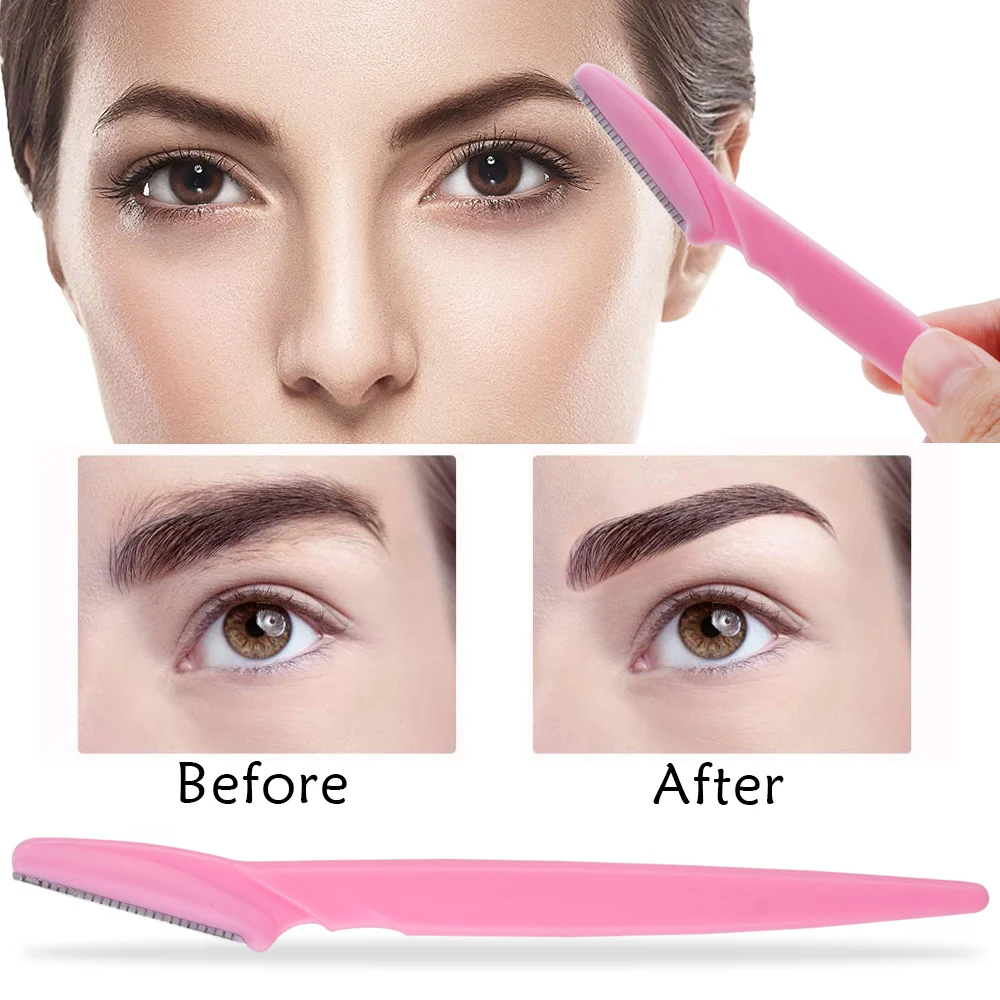 3/4/10 pièces rasoir de sourcils lame rasoir Portable visage rasoir yeux sourcils épilation coupe-épilation sécurité rasoir femme maquillage