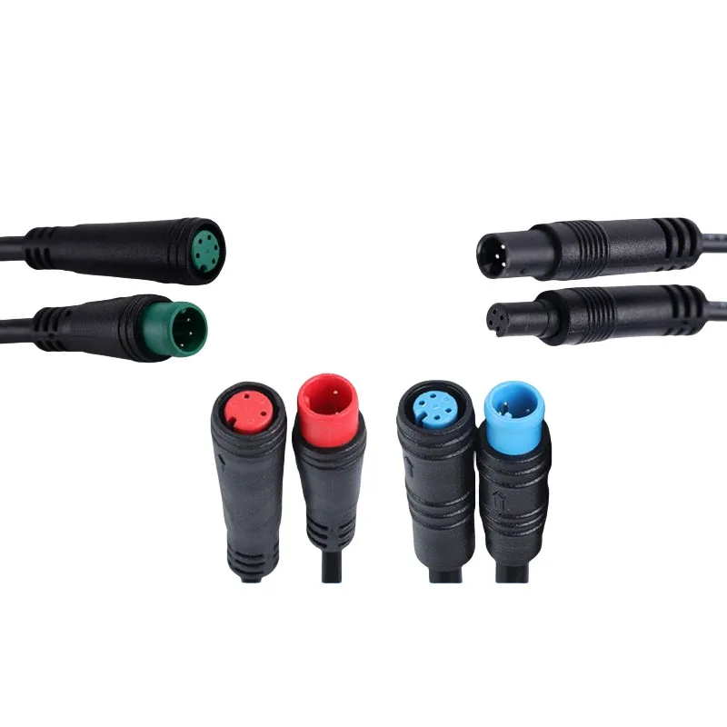 5/10/100 Sets M6/M8 Mini Ebike Display Connector Quick Plug Connecting Wires 2/3/4/5/6P Julet Sensor Connector With Cable 20CM