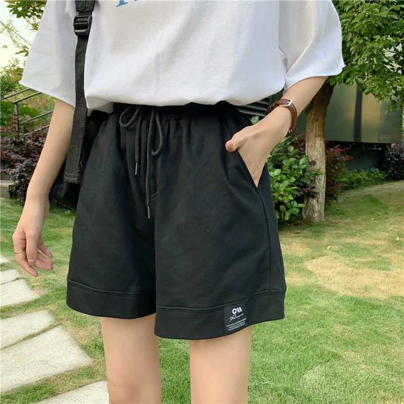 Girls Fashion Casual Kawaii Sexy Black Baggy Booty Shorts for Women Clothing Female Woman OL Summer Outerwear Ladies Pants