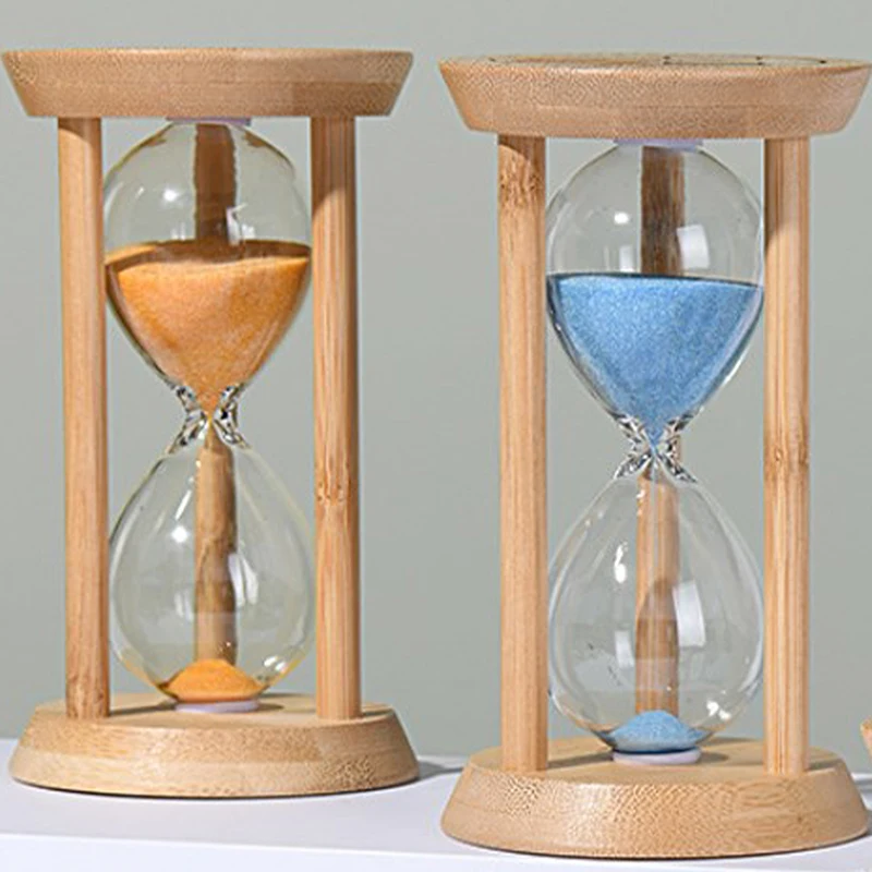 5 Minutes Wooden Hourglass Mini Desktop Decoration Sand Clock Creative Timers Sandglass Kitchen For Kids Gift