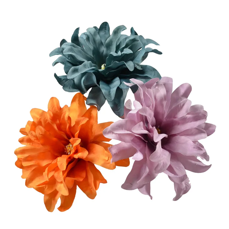 Cabezas de flores de peonía y orquídeas de tela de seda Artificial, 9 colores, 15CM, decoración para sombreros de fiesta de boda, ramo DIY,