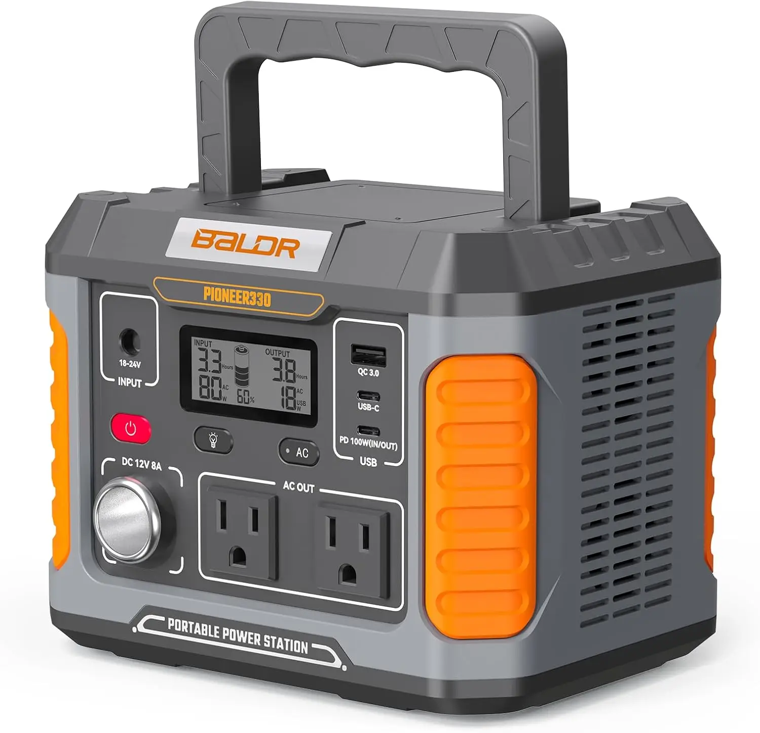 

Portable Power Station, 330W(660W Peak) Solar Generator, 288Wh Solar Power Bank 120V Pure Sine Wave AC Outlet, 78000mAh Backup L