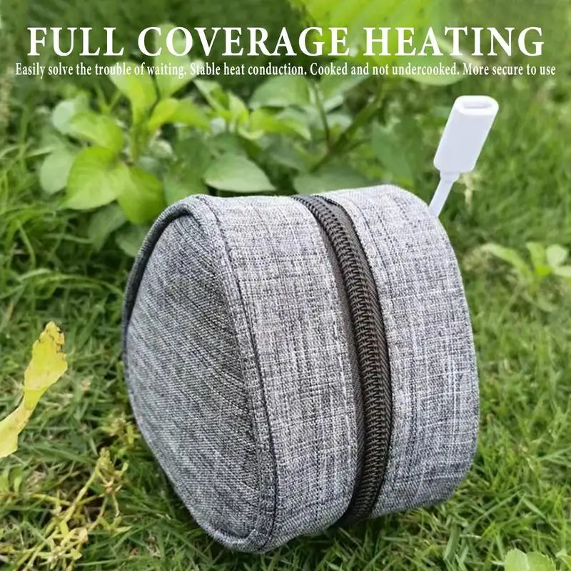 Portable Food Heater Portable Fast Heating Lunchbox Bag Oxford Cloth Leak-Proof Insulated Lunch Cooler Bag With Compartment