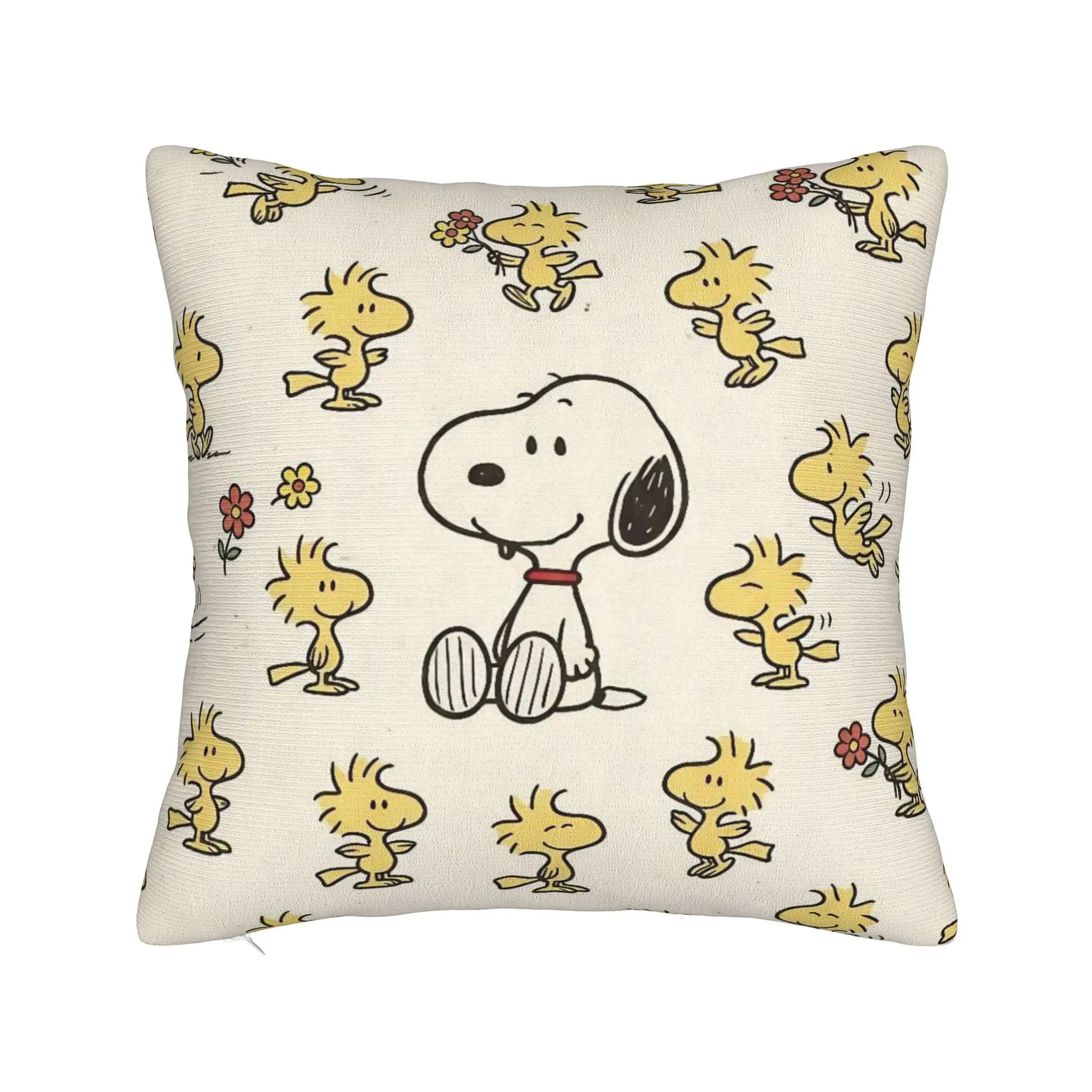 Cartoon Woodstocks S-Snoopys Square Pillowcases Polyester Sofa  Cushion Case Cool Decorative Pillowcase 45*45