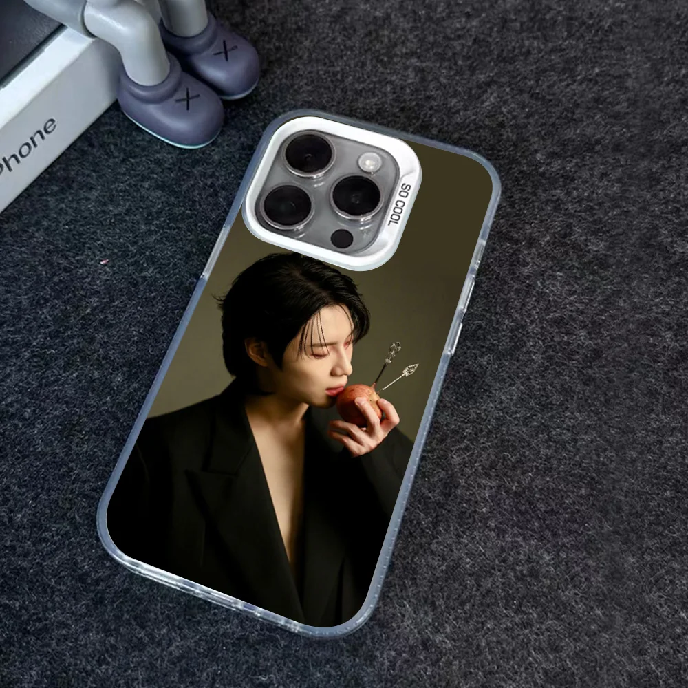 T-Taemin Phone Case IMD Color Silver Shell For IPhone 16 15 14 13 12 11 Pro Max Plus