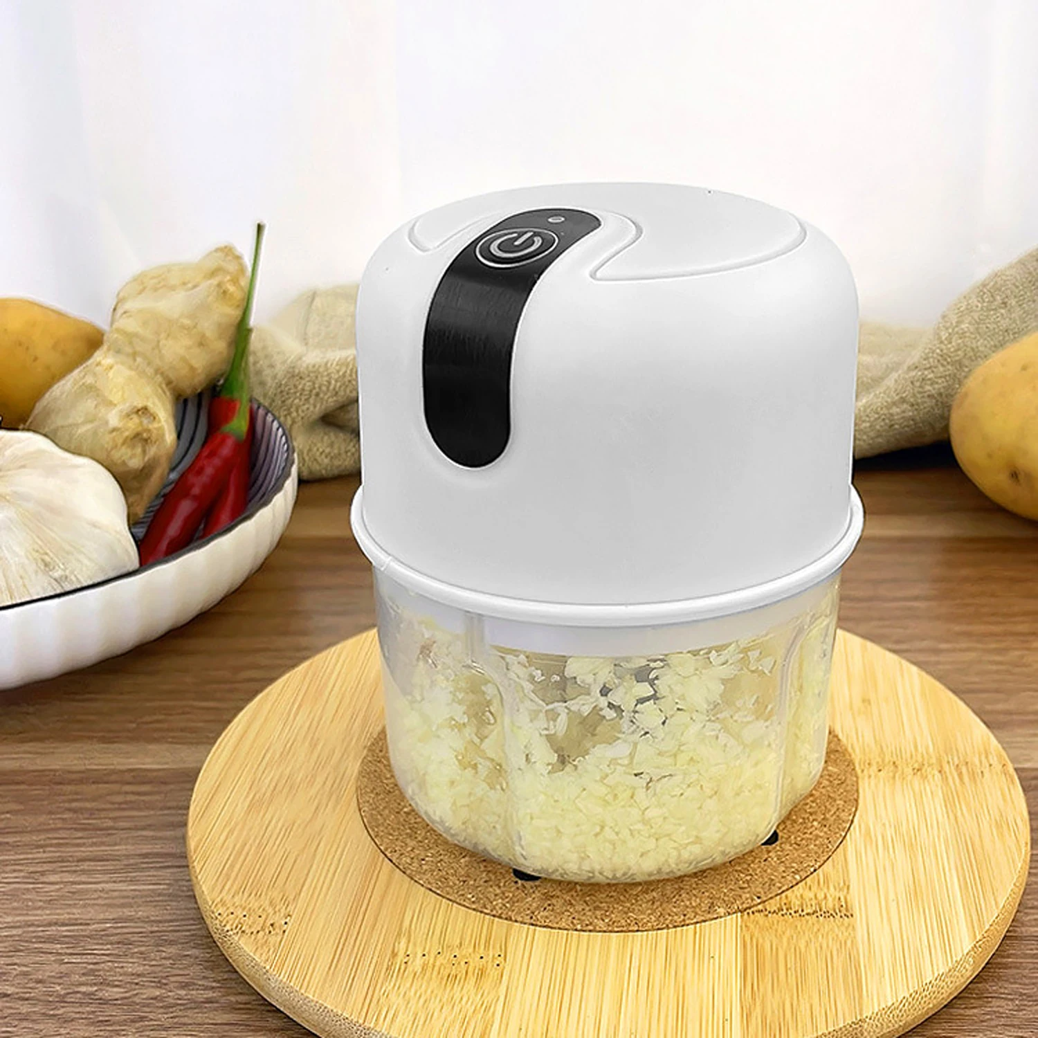 Mini Electric Garlic Chopper USB Meat Grinder Garlic Masher Machine Sturdy Durable Crushed Ginger Vegetable Crusher Kitchenware