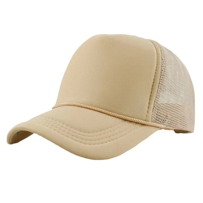 Neue Trucker Caps Männer Frauen Plain Blank Schaum Mesh Baseball Kappe Mit Seil Sommer Atmungsaktive Outdoor Sport Sonnenblende Hüte – Detail 4