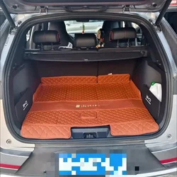 Leather Trunk Mat For BYD Song Plus Champion 2023 2024 2025 Boot Liner Tray Waterproof Mud Protector Pad Cargo Mat