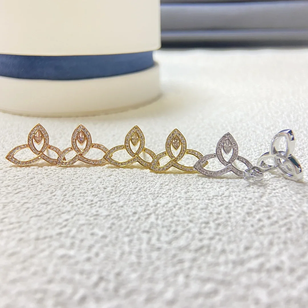 

Новинка 2021, серьги-гвоздики HW с бриллиантами, простые легкие роскошные нишевые серьги для женщин, изысканные модные высококачественные ювелирные изделия, подарки