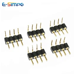 Right Angle 2/3/4/40P 2.54mm Round Hole Single Row RA RGB LED PCB IC Crystal Transistor Female Tin Male Gold Pin Header Socket