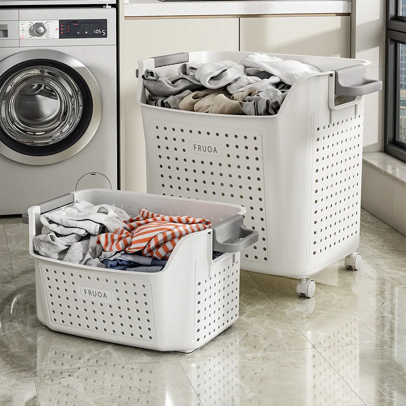 

Large Capaci Dir Clothes Basket with Wheels for Batoom Home Use Foldable Net pe Laundry Hamper Small Car for Dir Cl...