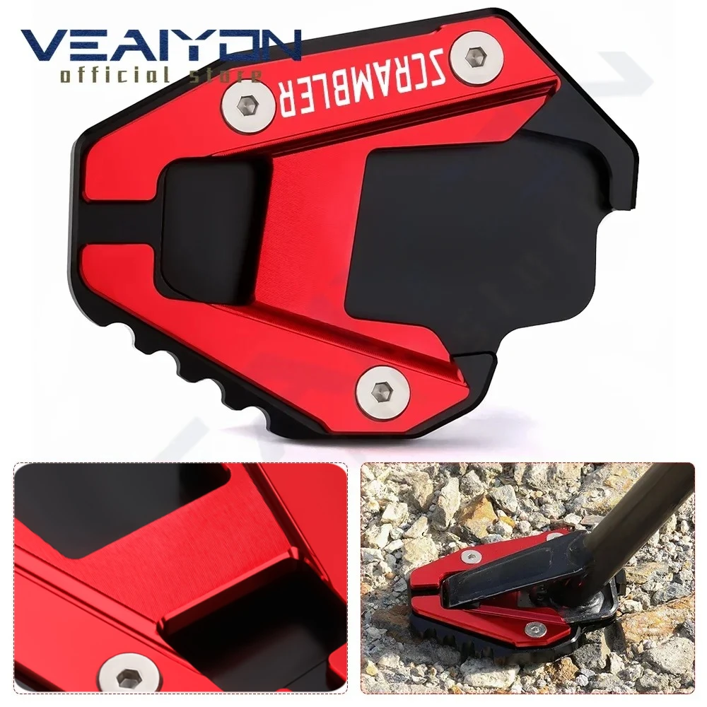 For SCRAMBLER scrambler 1100 -2023 Side Stand Pad Plate Kickstand Support Expand landing Protective pad Motorcycle accessories