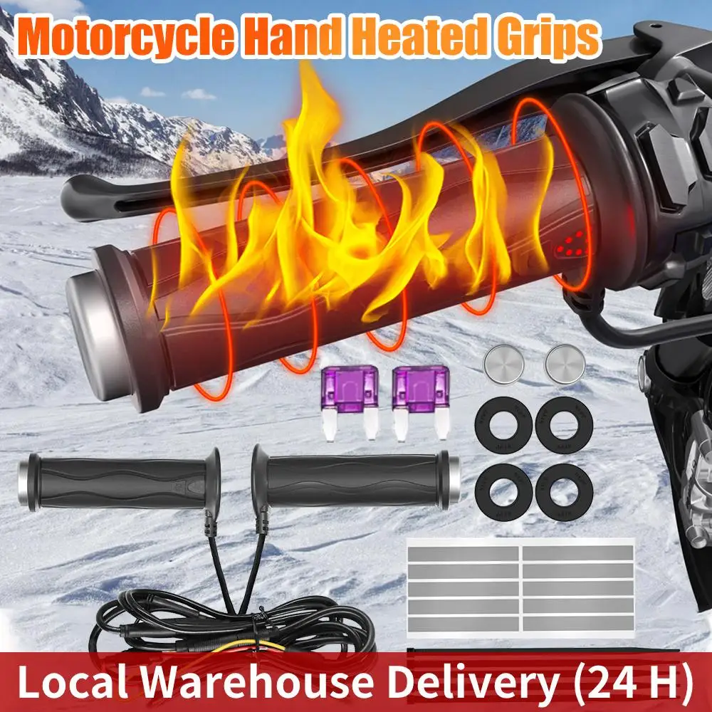 

DC 12V Electric Heating Handle Silicone Adjustable Hot Grip Handle Waterproof Electric Hot Heated Grip Smart Temperature Control